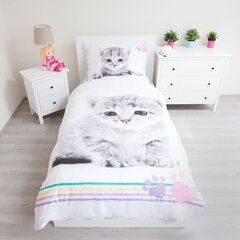 Voodipesukomplekt Kitten 140 x 200 cm + padjapüür 70 x 90 cm price and information | Children's bed linen | hansapost.ee