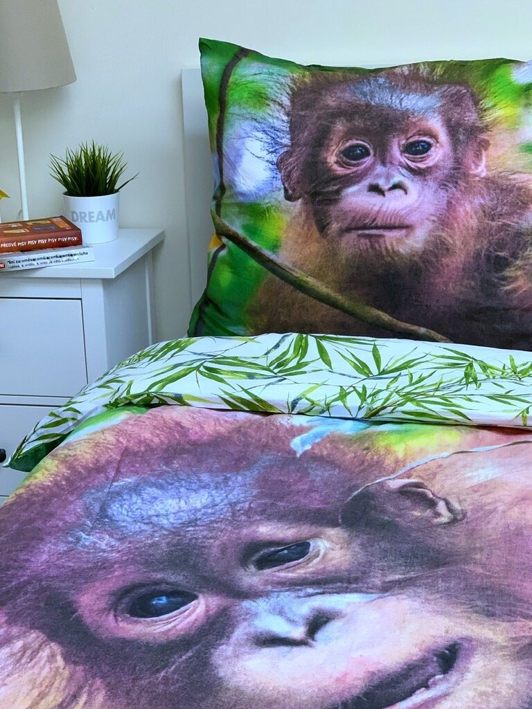 Voodipesukomplekt Orangutan, 140 x 200 cm + padjapüür 70 x 90 cm hind ja info | Voodipesukomplektid | hansapost.ee