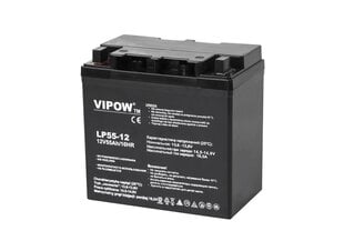 Свинцовый аккумулятор Vipow 12В 55Ач цена и информация | Аккумуляторы | hansapost.ee