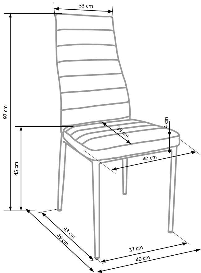 4 tooli komplekt K-70, pruun hind ja info | Köögitoolid, söögitoolid | hansapost.ee