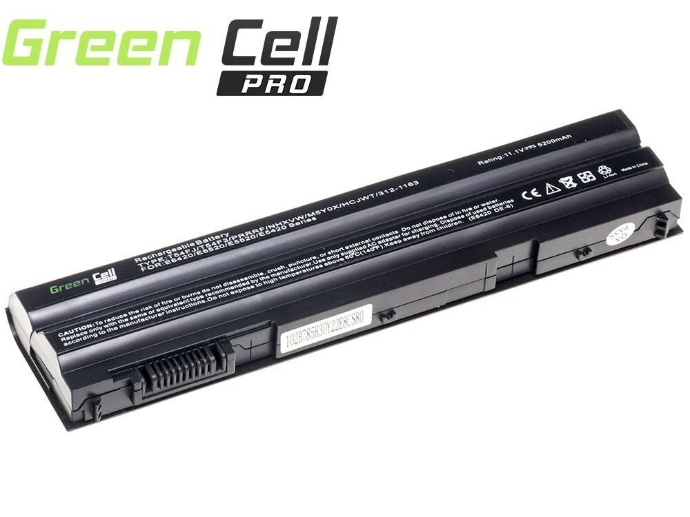 Green Cell Laptop Battery for Dell Latitude E6420 E6520 цена и информация | Sülearvuti akud | hansapost.ee