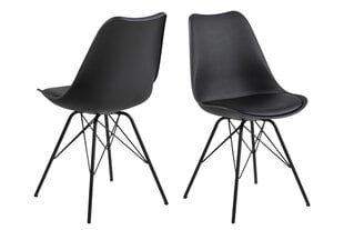 Комплект из 2-х стульев Eris, черный цена и информация | Стулья для кухни и столовой | hansapost.ee