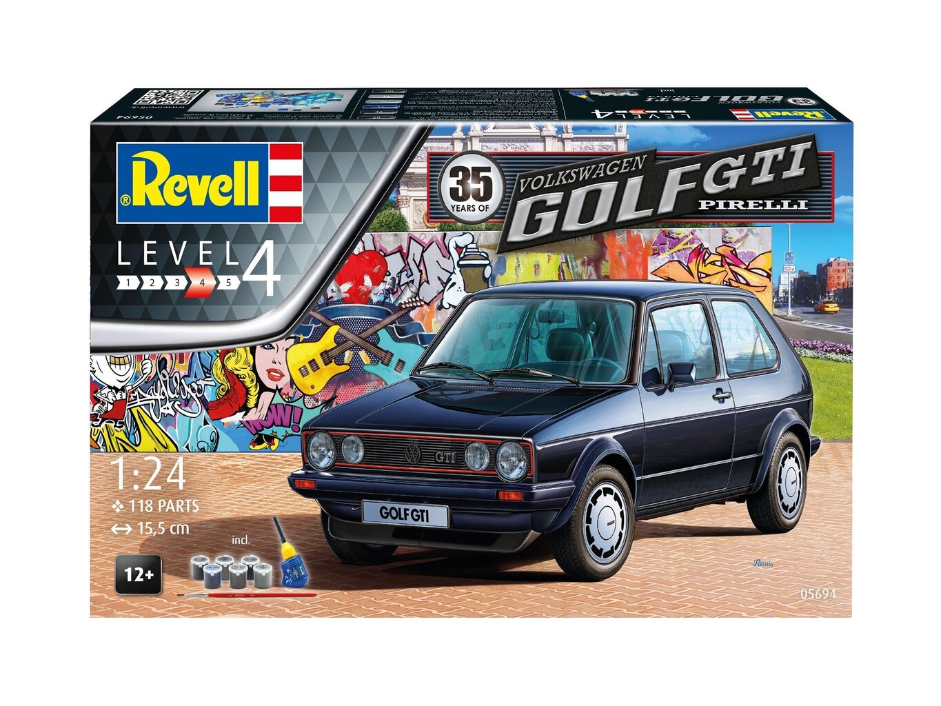 Konstruktor Revell – 35 aastat VW Golf 1 GTI Pirelli kinkekomplekt, 1/24, 05694 цена и информация | Klotsid ja konstruktorid | hansapost.ee