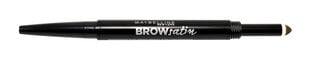 Kulmupliiats ja täitepuuder Maybelline Brow Satin Duo Medium Brown, 10 g hind ja info | Kulmupliiatsid, -puudrid ja -värvid | hansapost.ee