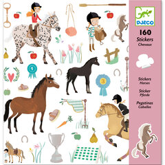 160 наклеек - Лошадей DJECO DJ08881 цена и информация | Развивающие игрушки для детей | hansapost.ee