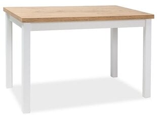 Стол Signal Meble Adam DLB, 68x120 см, дуб/белого цвета цена и информация | Кухонные и обеденные столы | hansapost.ee