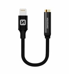 Аудио адаптер для iPhone и iPad Swissten Lightning нa 3.5 мм, 15 см, черный цена и информация | Адаптеры и USB-hub | hansapost.ee
