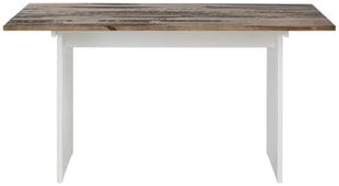 Обеденный стол Notio Living Marcy 140, белый/коричневый цена и информация | Кухонные и обеденные столы | hansapost.ee