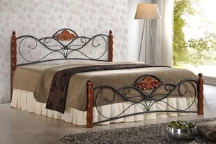 Voodi Valentina 160 X 200 cm, kirss/must price and information | Beds | hansapost.ee