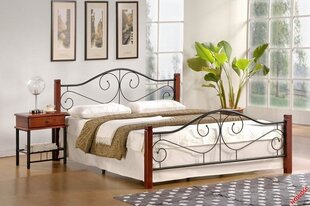 Кровать Halmar Violetta, 120x200 cм, коричневый/черный цвет цена и информация | Кровати | hansapost.ee
