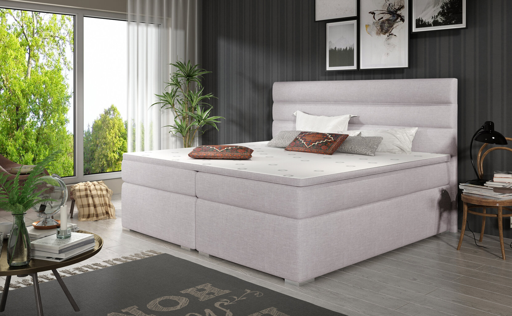 Voodi NORE Softy 180x200 cm, hele kreemjas hind ja info | Voodid | hansapost.ee