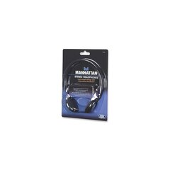 Наушники Manhattan stereo, 3.5 мм, чёрные цена и информация | Наушники | hansapost.ee