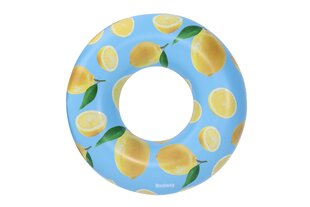 Ujumisrõngas Bestway Scentsational Lemon, 119 cm hind ja info | Täispuhutavad veemänguasjad ja ujumistarbed | hansapost.ee
