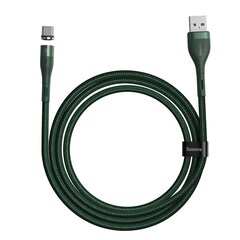 Base Zinc USB - USB Type C magnetandmeside laadimiskaabel Quick Charge AFC 1 m 5 A roheline (CATXC-N06) hind ja info | Mobiiltelefonide kaablid | hansapost.ee