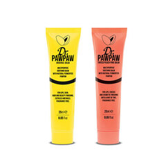 Multifunktsionaalsete palsamite komplekt Dr. PawPaw: Yellow 25 ml + Peach Pink 25 ml цена и информация | Помады, бальзамы, блеск для губ | hansapost.ee