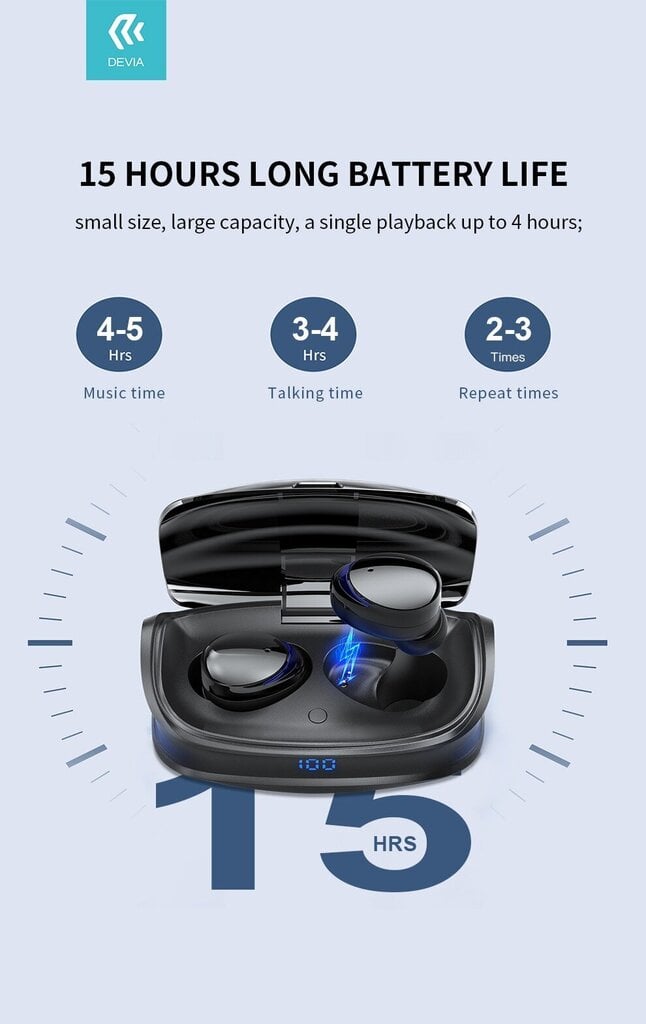 Juhtmevabad kõrvaklapid Devia Joy A9 TWS must hind ja info | Kõrvaklapid | hansapost.ee