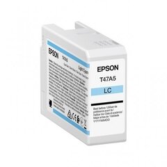 Картридж EPSON Singlepack Light Cyan T47A5 UltraChrome Pro 10 ink, 50 мл (C13T47A500), синий (light cyan) цена и информация | Картриджи для струйных принтеров | hansapost.ee