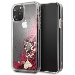 Guess GUHCN58GLHFLRA iPhone 11 Pro raspberry hard case Glitter Hearts цена и информация | Чехлы для телефонов | hansapost.ee