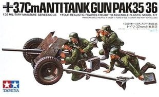 Противотанковая пушка Tamiya - 3,7-см (PaK 35/36), 1/35, 35035 цена и информация | Tamiya Товары для детей и младенцев | hansapost.ee