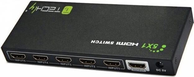 Lüliti Techly 5 porti HDMI 5x1 4K*30Hz hind ja info | USB adapterid ja jagajad | hansapost.ee