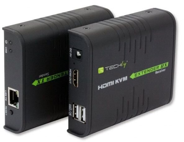 Pikendus KVM Techly HDMI+USB Cat5e/6 kuni 120m hind ja info | Juhtmed ja kaablid | hansapost.ee