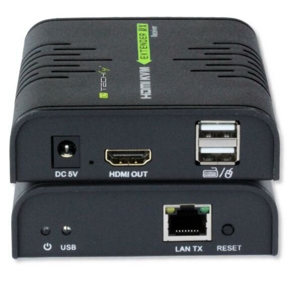 Pikendus KVM Techly HDMI+USB Cat5e/6 kuni 120m цена и информация | Juhtmed ja kaablid | hansapost.ee