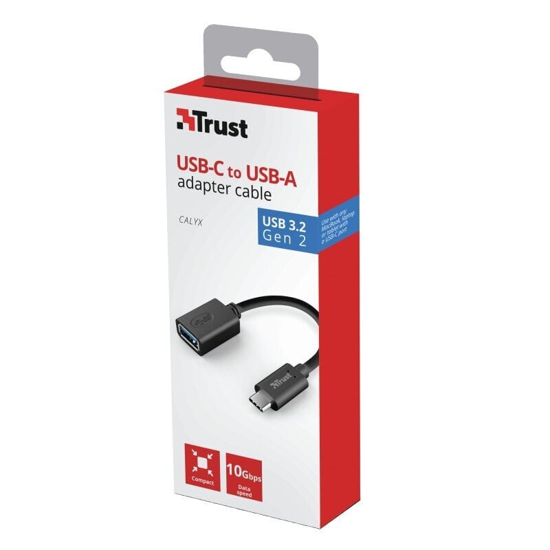 Trust Type-C į USB 3.0 kaabel, 9 cm hind ja info | Mobiiltelefonide kaablid | hansapost.ee