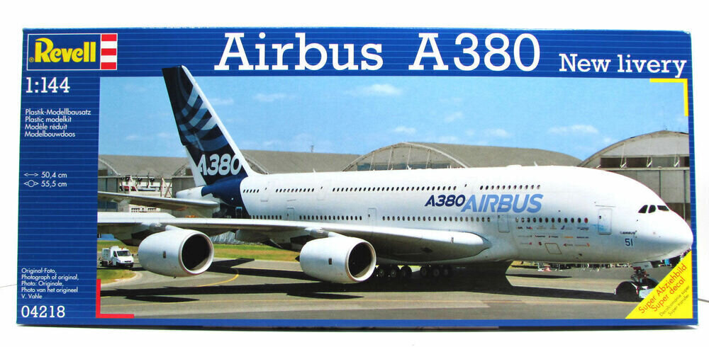 Revell - Airbus A380 "New Livery", 1/144, 04218 цена и информация | Klotsid ja konstruktorid | hansapost.ee