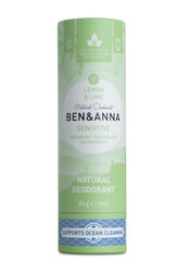 Deodorant tundlikule nahale Lemon & Lime, 60 g, Ben&Anna hind ja info | Deodorandid | hansapost.ee