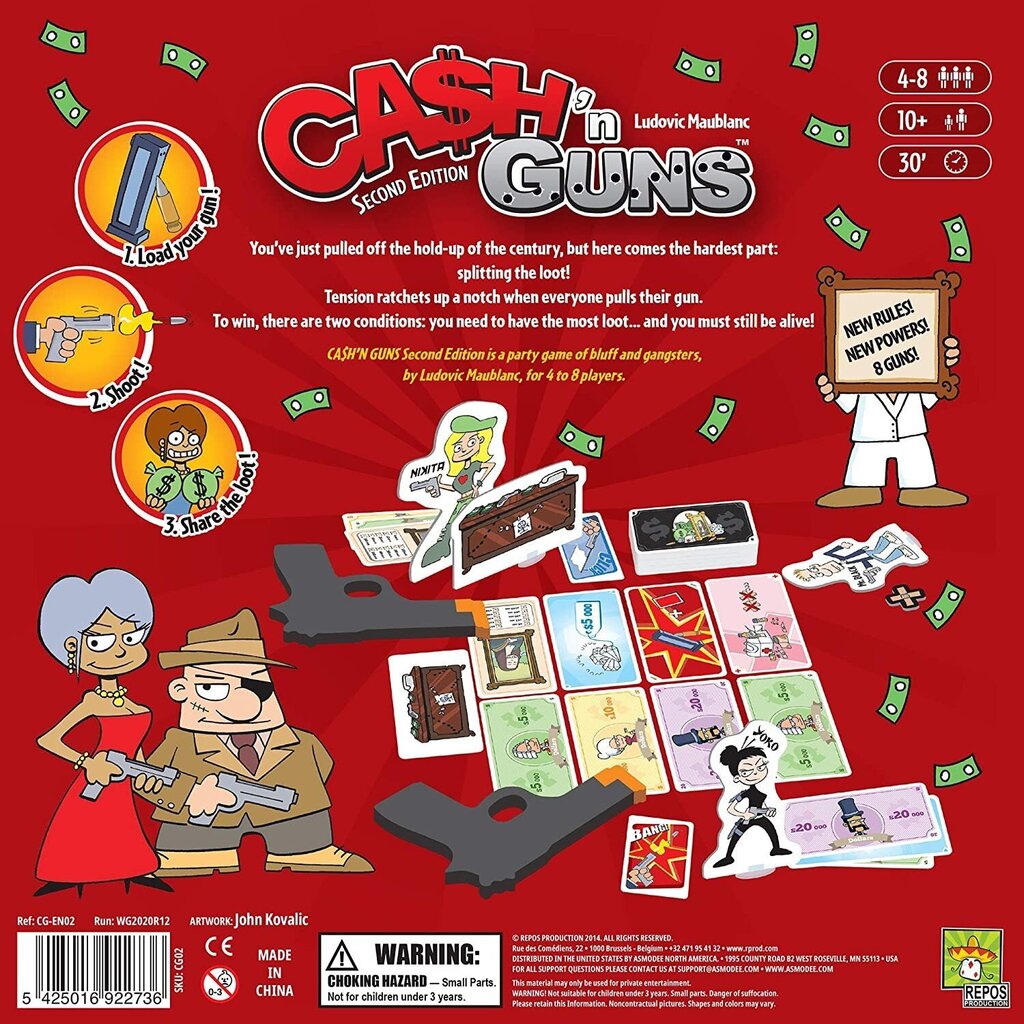 Lauamäng Cash'n Guns, 2nd Edition (UK) hind ja info | Lauamängud ja mõistatused perele | hansapost.ee