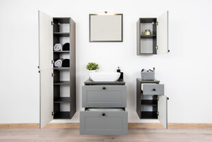 Шкаф для ванной комнаты Senja W30 SL, серый цена и информация | Шкафчики для ванной | hansapost.ee