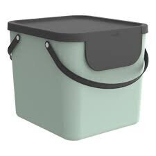 Коробка для сортировки мусора Rotho Albula, 40 л, зеленая цена и информация | Мусорные баки | hansapost.ee