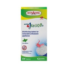 Дезинфицирующие таблетки для ортодонтических устройств NitrAdine, 64 шт. цена и информация | Для ухода за зубами | hansapost.ee