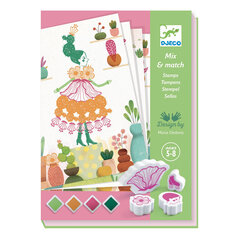 Набор для творчества со штампами - Девушки из цветов, DJECO DJ08741 цена и информация | Развивающие игрушки для детей | hansapost.ee