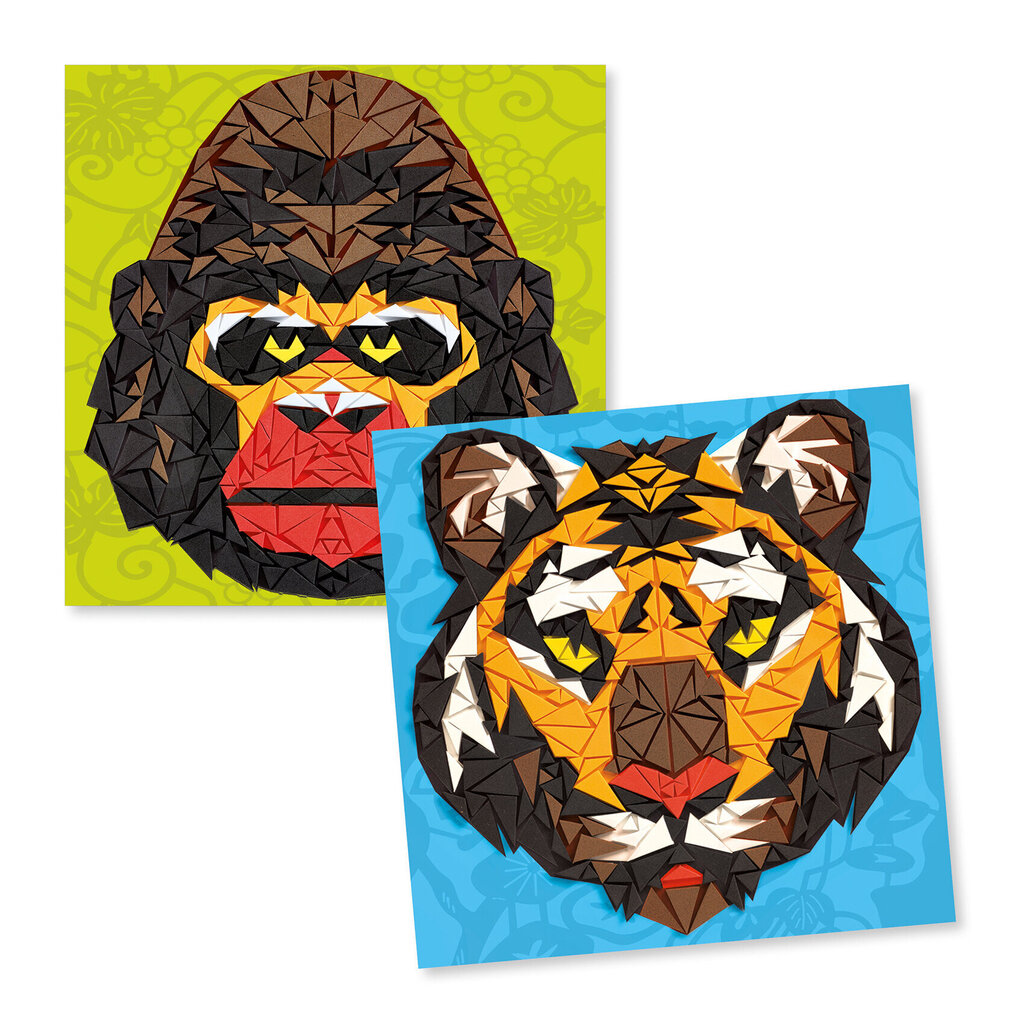Loominguline komplekt - Mosaiigid - Tiiger ja gorilla, DJECO DJ08887 цена и информация | Arendavad laste mänguasjad | hansapost.ee