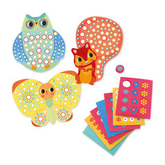 Набор для творчества - Мозайки для самых маленьких - Животные, DJECO DJ08897 цена и информация | Развивающие игрушки для детей | hansapost.ee