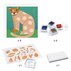Набор для творчества со штампами - Узорчатые животные, DJECO DJ08966 цена и информация | Развивающие игрушки для детей | hansapost.ee