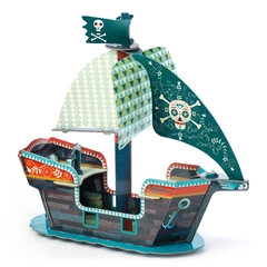 Самосборная картонная игрушка - Пиратский корабль, DJECO DJ07709 цена и информация | Игрушки для мальчиков | hansapost.ee