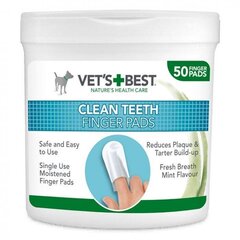 Vet‘s Best clean teeth тампоны для чистки зубов, 50 шт цена и информация | Vet's Best Товары для животных | hansapost.ee