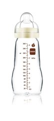 Klaasist lutipudel MAM Feel Good 260 ml, Neutral price and information | Lutipudelid ja tarvikud | hansapost.ee