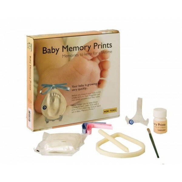 Raam jäljendiga beebi käest või jalast Baby Memory Print, valge цена и информация | Beebide käe- ja jalatemplid ning käejäljendid | hansapost.ee