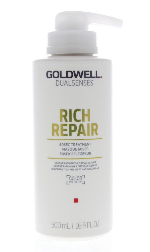 Intensiivne juuksemask Goldwell Rich Repair 60sek, 500 ml цена и информация | Juuksemaskid, õlid ja seerumid | hansapost.ee