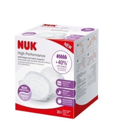 NUK High Performance rinnapadjad, 30 tk. hind ja info | Imetamistarvikud | hansapost.ee