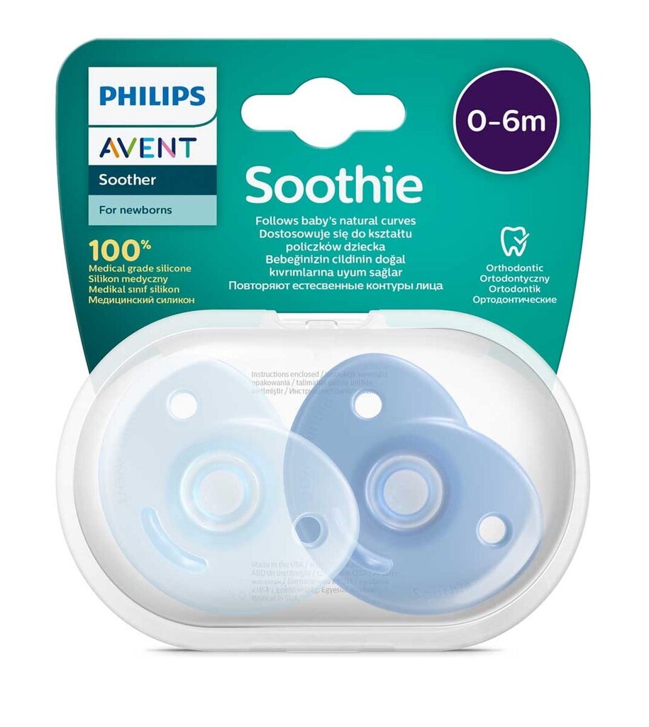 Lutt Philips Avent Soothie, poistele, 0-6 kuud, sinine SCF099/21 hind ja info |  Lutid | hansapost.ee