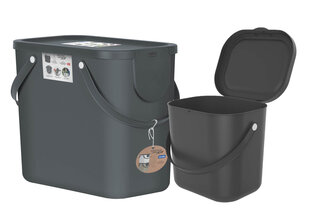 Комплект контейнеров для сортировки мусора Rothо Albula, 25 л + 6 л, цвет антрацит цена и информация | Мусорные ведра | hansapost.ee