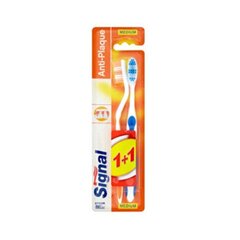 Signal Medium-hard Anti-Plaque Duopack toothbrush цена и информация | Для ухода за зубами | hansapost.ee