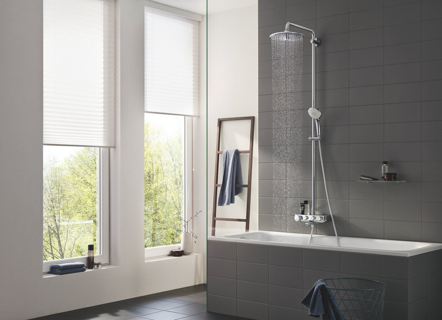 GROHE Euphoria SmartControl 260 Mono dušisüsteem tilaga vanni täitmiseks, 3 vooluga 260 mm vihmapea, 3 vooluga 110 mm dušš, vett säästev, kroom, 26510000 hind ja info | Dušikomplektid ja süsteemid | hansapost.ee