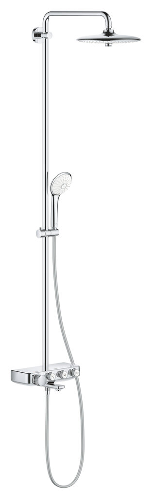 GROHE Euphoria SmartControl 260 Mono dušisüsteem tilaga vanni täitmiseks, 3 vooluga 260 mm vihmapea, 3 vooluga 110 mm dušš, vett säästev, kroom, 26510000 цена и информация | Dušikomplektid ja süsteemid | hansapost.ee