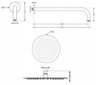Varjatud duši- ja vannikomplekt termostaadiga Mexen Kai 7in1, 30 cm, Chrome hind ja info | Dušikomplektid ja süsteemid | hansapost.ee