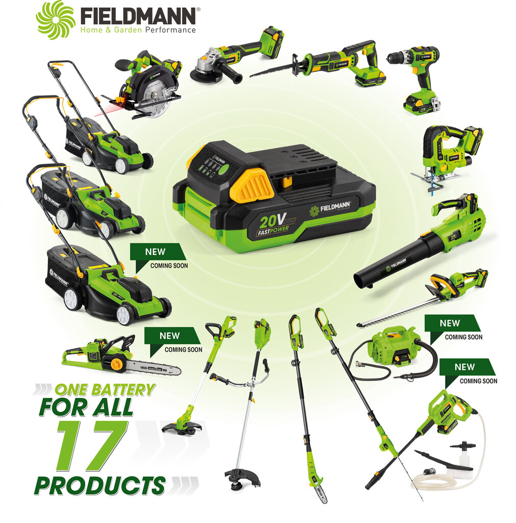 Akusaag Fieldmann FZP 70805-0, 2x20V FAST POWER цена и информация | Mootorsaed | hansapost.ee